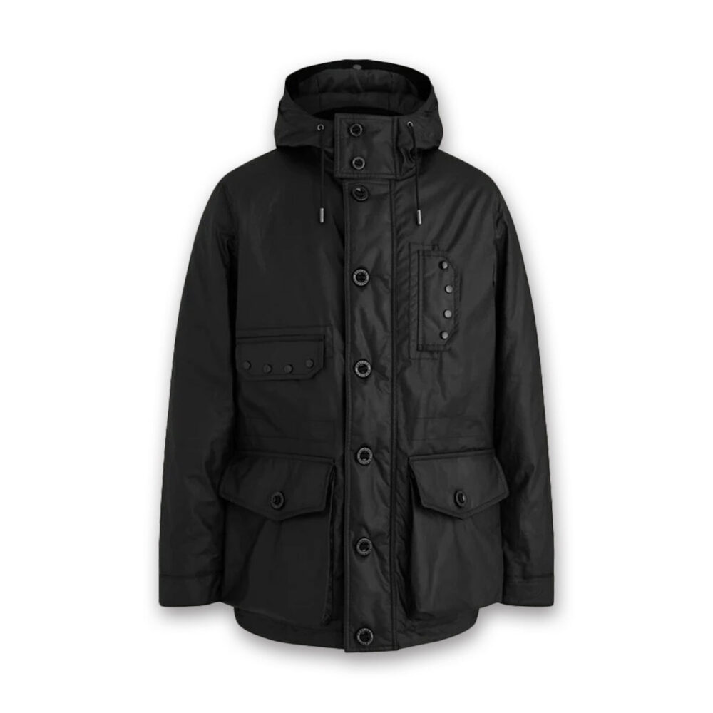 Belstaff Naval Waxed Parka in Black