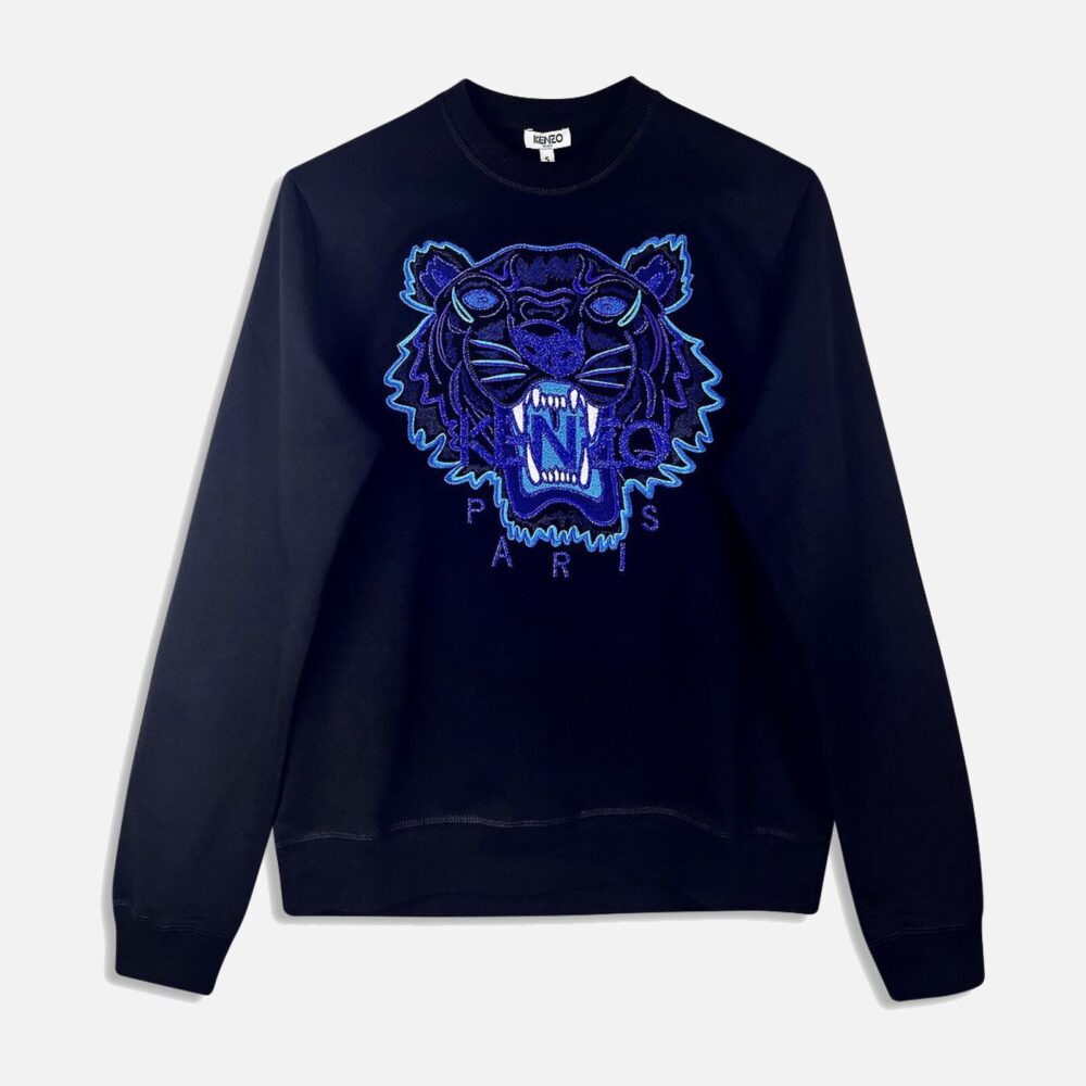 Kenzo Capsule Purple/Blue Tiger Sweatshirt in Black