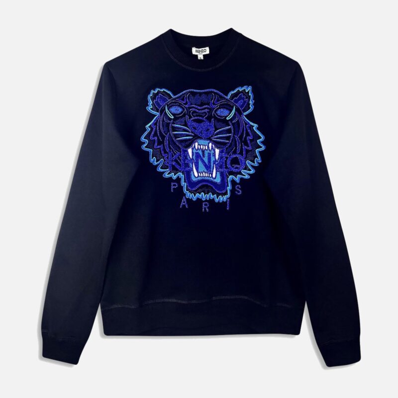 Kenzo Capsule Purple/Blue Tiger Sweatshirt in Black