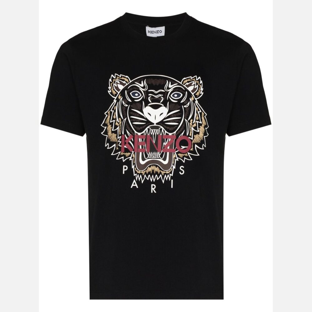 Kenzo Tiger Print T-Shirt in Black