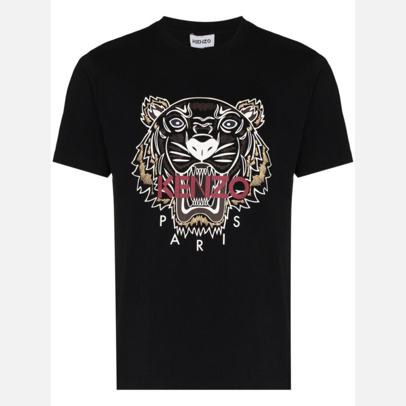Kenzo Tiger Print T-Shirt in Black