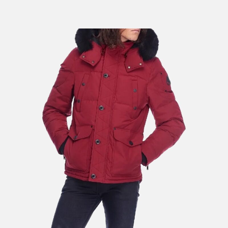 Moose Knuckles Round Island Fur-Trim Down Jacket