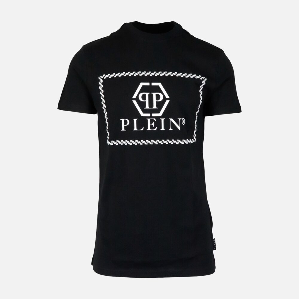 Philipp Plein Logo Print Jersey T-Shirt in Black