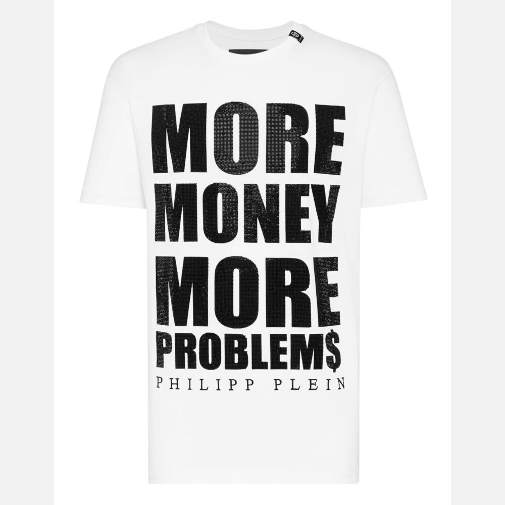 Philipp Plein More Money More Problems T-Shirt in White