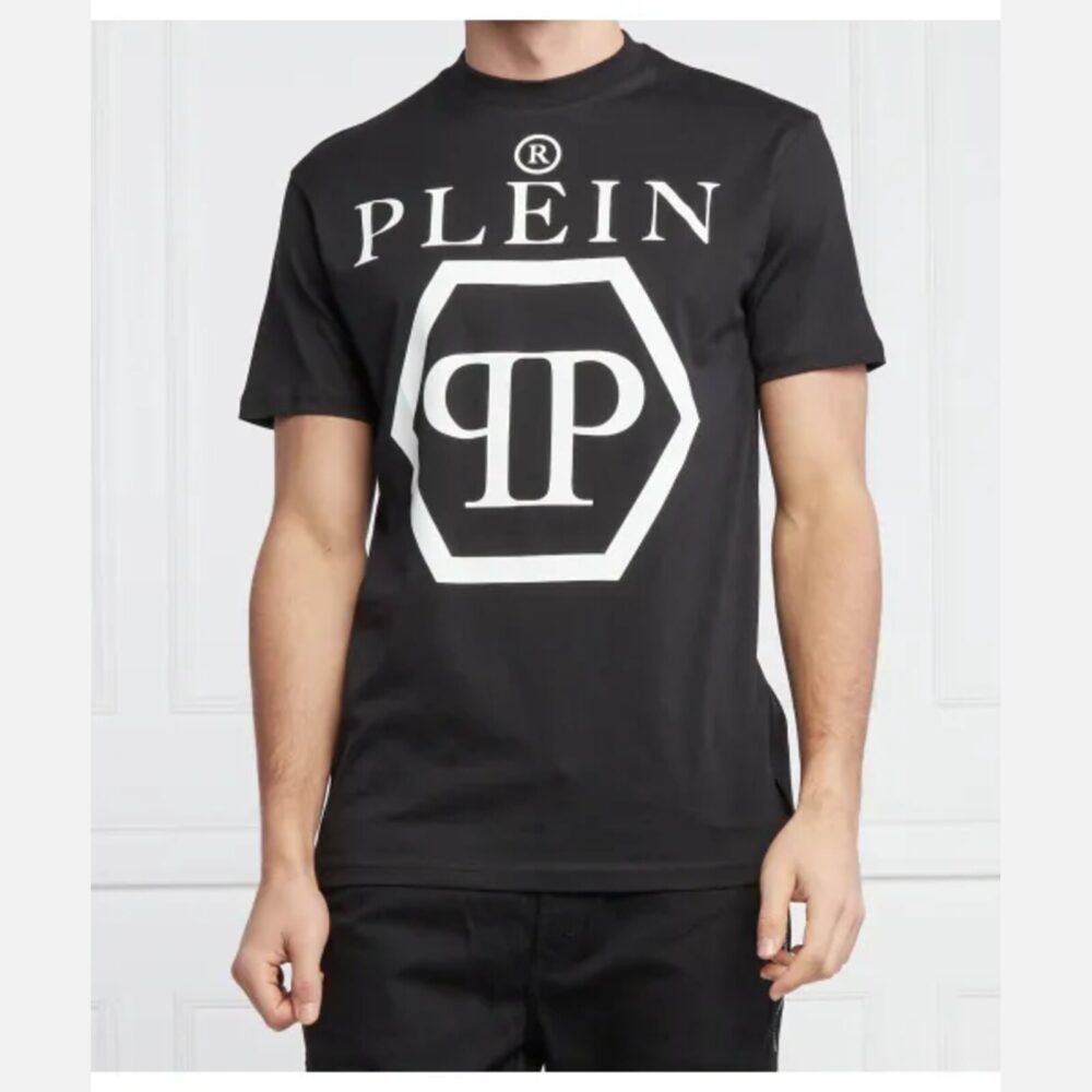 Philipp Plein Regular Fit Hexagon T-Shirt in Black